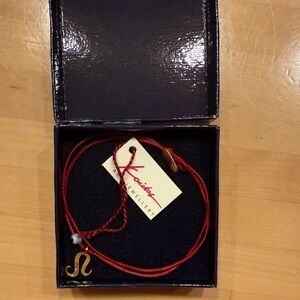 Red String Bracelet with Gold Charm